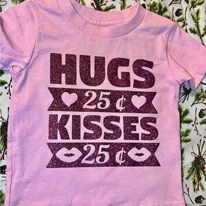 Pink Kids Shirt with Glitter Print